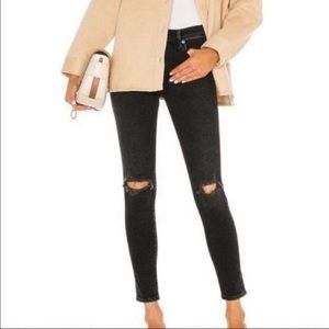 NWT AGOLDE Sophie Mid Rise Distressed Ankle Skinny‎ Jeans Trademark 26